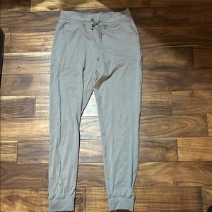 Balance Athletica Light Gray Joggers with Elastic Waistband and Tapered Legs